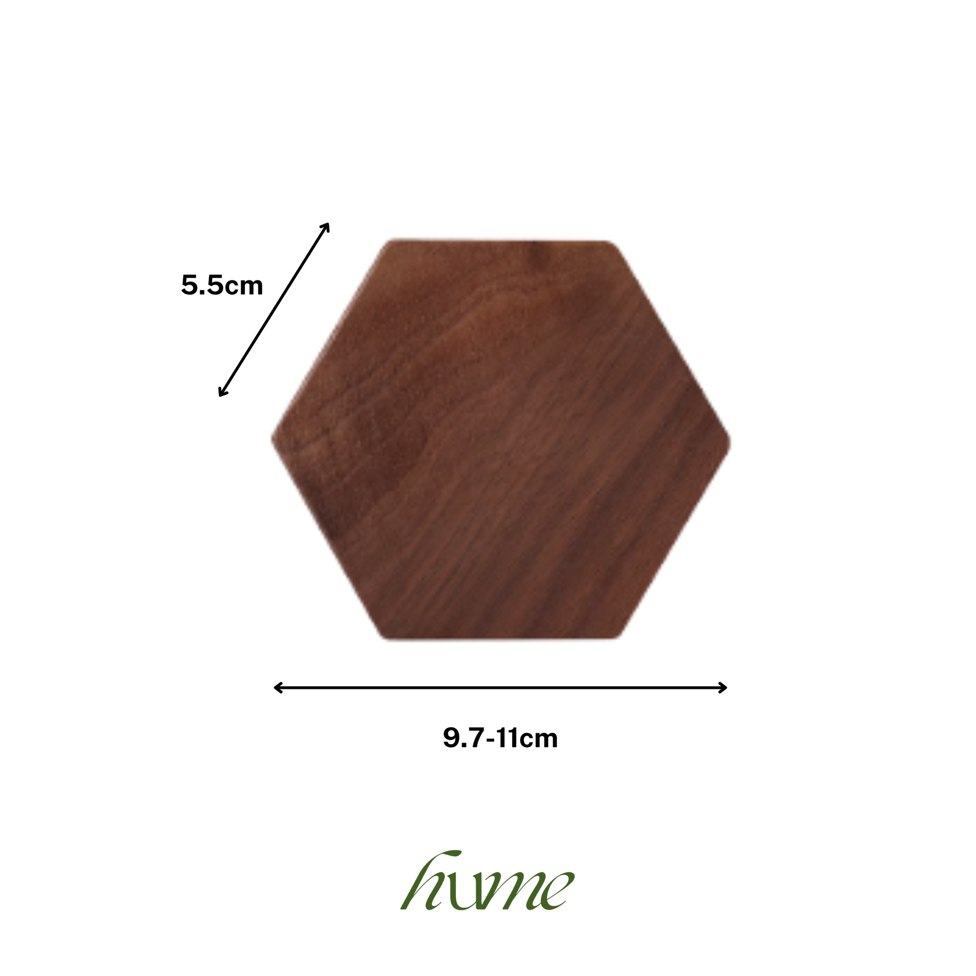 Walnut Hex Coaster (3pcs Set)