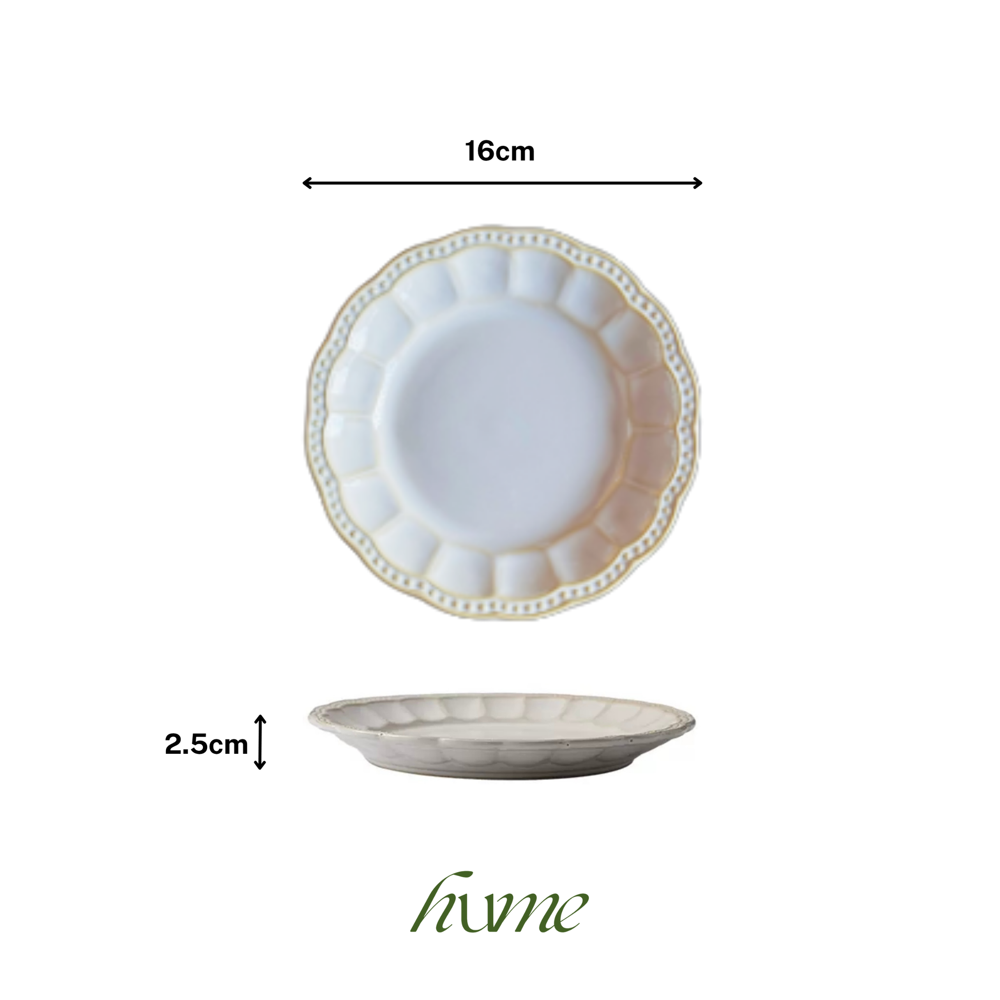 Floral Rimmed Plate 6"