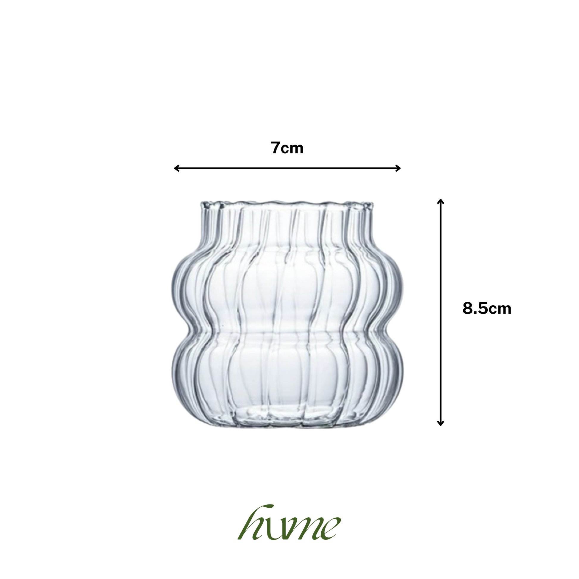 Ripple Bubble Glass - Short (410ML)